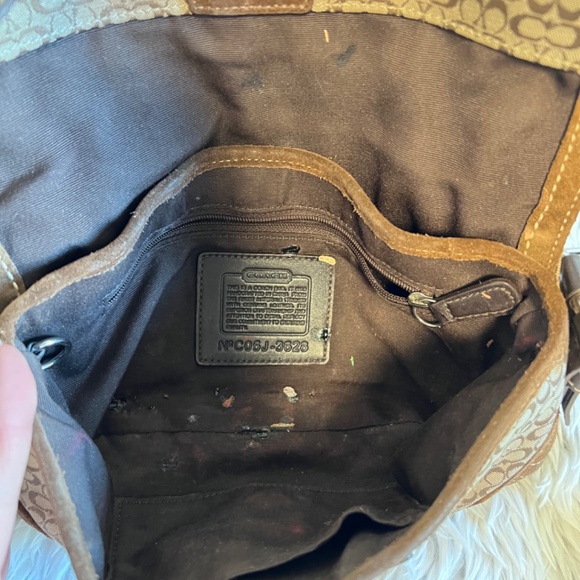 Coach Vintage Y2k Soho Brown Mini Leather Signature Jacquard Shoulder Purse Bag - Picture 11 of 11